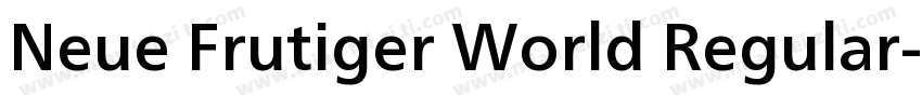 Neue Frutiger World Regular字体转换